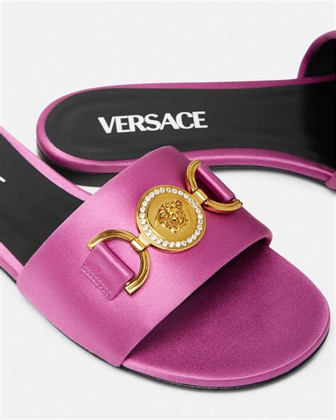 versace herren sandalen|versace medusa flats sandals women.